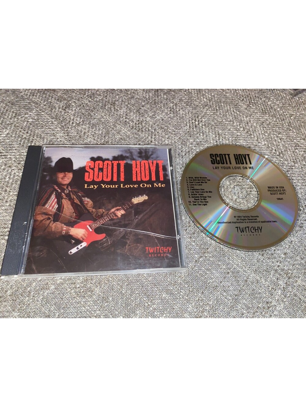 SCOTT HOYT Lay Your Love On Me - 1994 CD - INDIE COUNTRY  autographed CD  11 trx